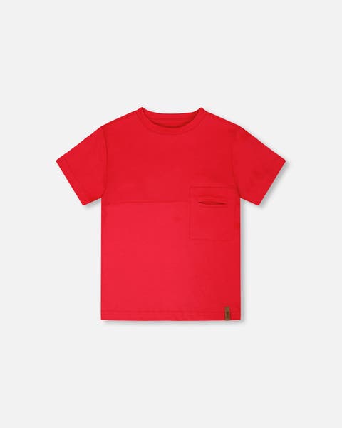 Organic Cotton Colorblock Jersey T-Shirt with Chest Pocket (Toddler, Little Kid & Big Kid)