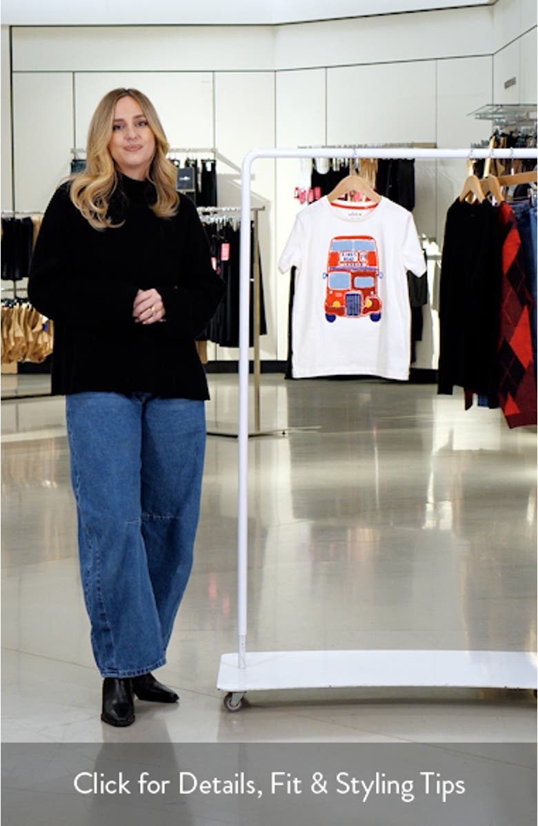 Kids' Chain Stitch Bouclé Cotton T-Shirt, sales video thumbnail