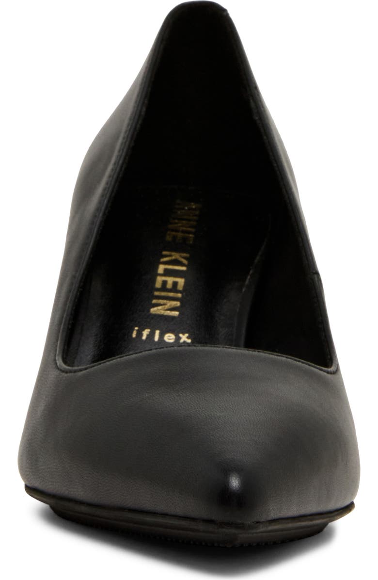 Anne Klein Relena Pointed Toe Pump, Alternate, color, Black Leather