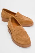 Forever & Always Shoes Bree Platform Penny Leather Loafer