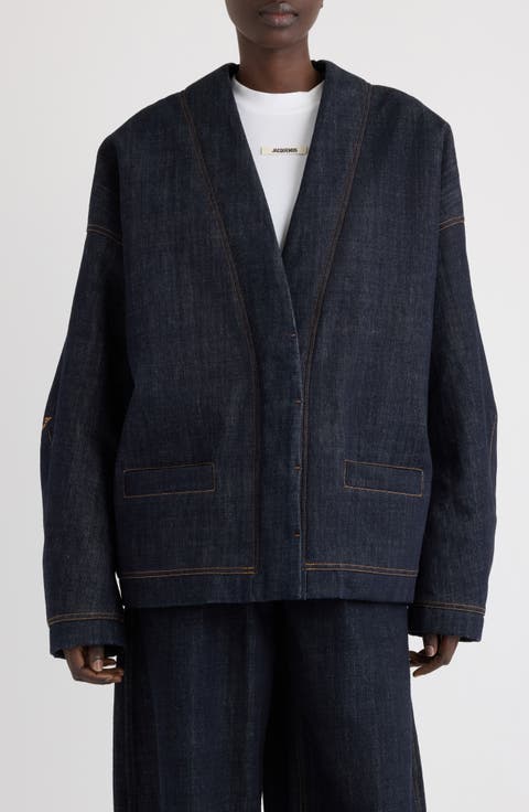 Le Cardigan de-Nîmes Oversize Denim Cardigan