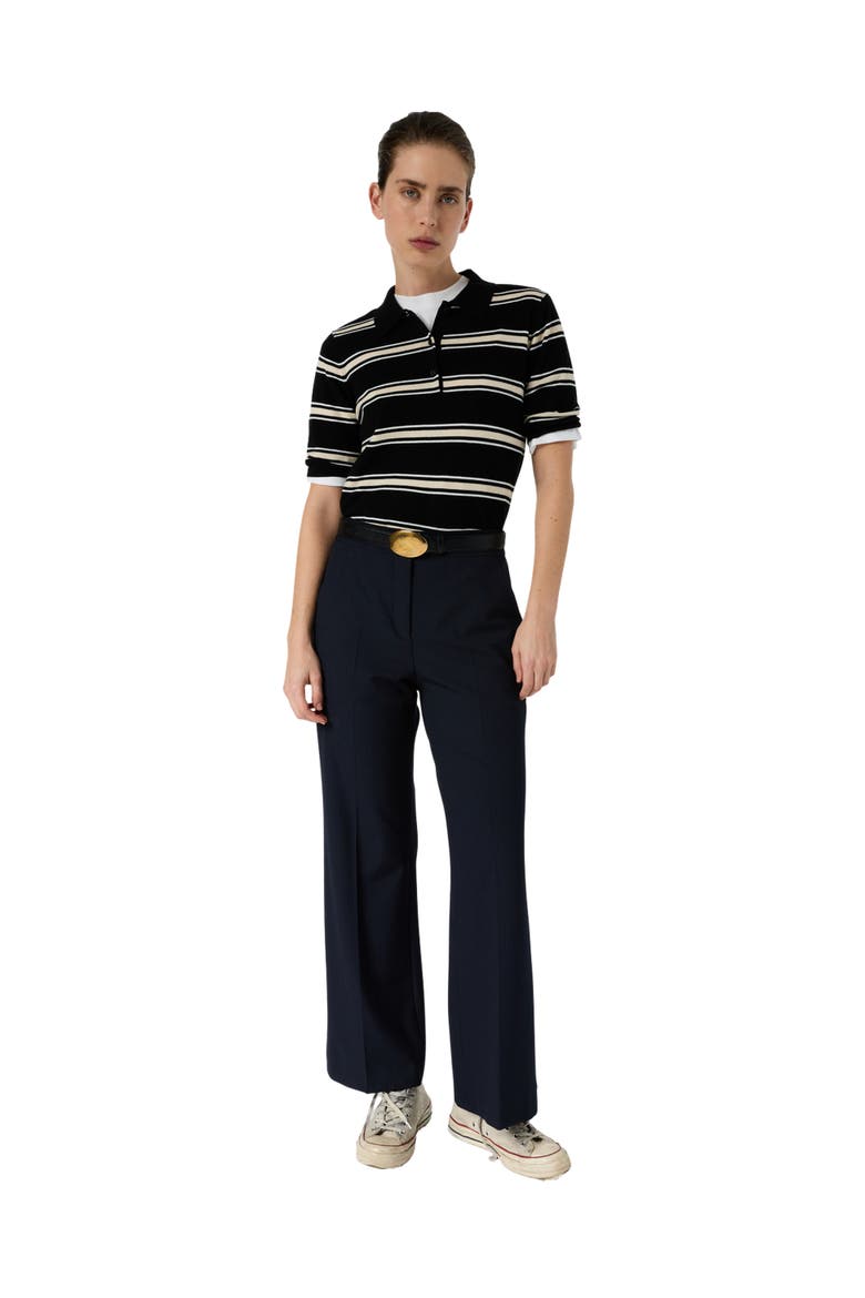 Avia Mid Rise Tailored Trousers, Alternate, color, Navy Blue