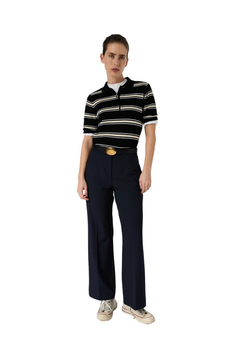 GERARD DAREL Avia Mid Rise Tailored Trousers, Alternate, color, Navy Blue