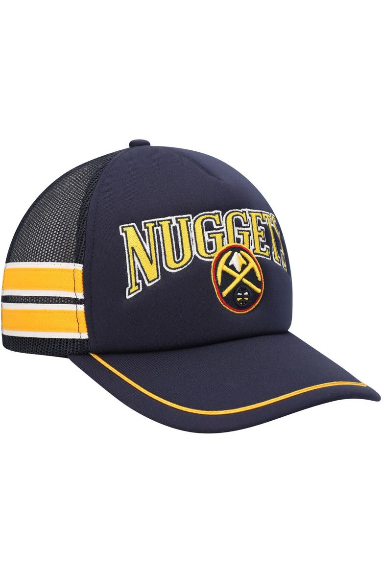 Men's '47 Navy Denver Nuggets Sidebrand Stripes Trucker Adjustable Hat, Alternate, color, Navy