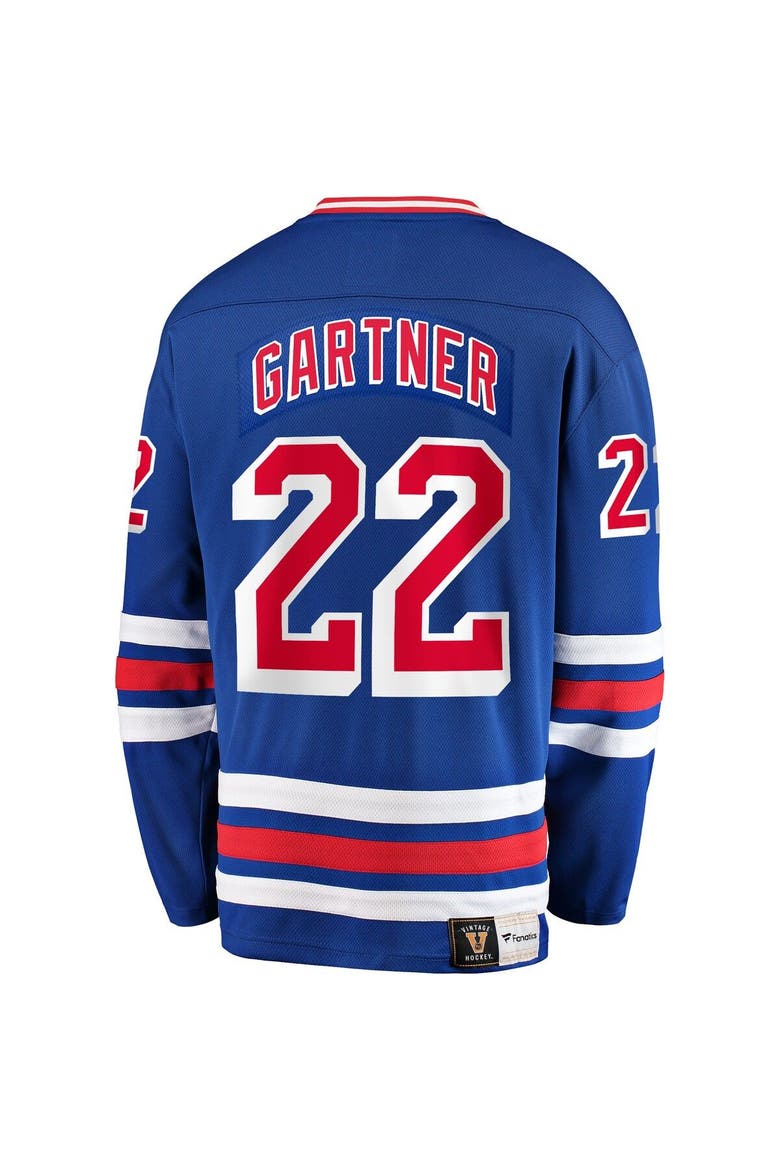 Men's Fanatics Branded Mike Gartner Blue New York Rangers Premier Breakaway Retired Player Jersey, Alternate, color, Blue