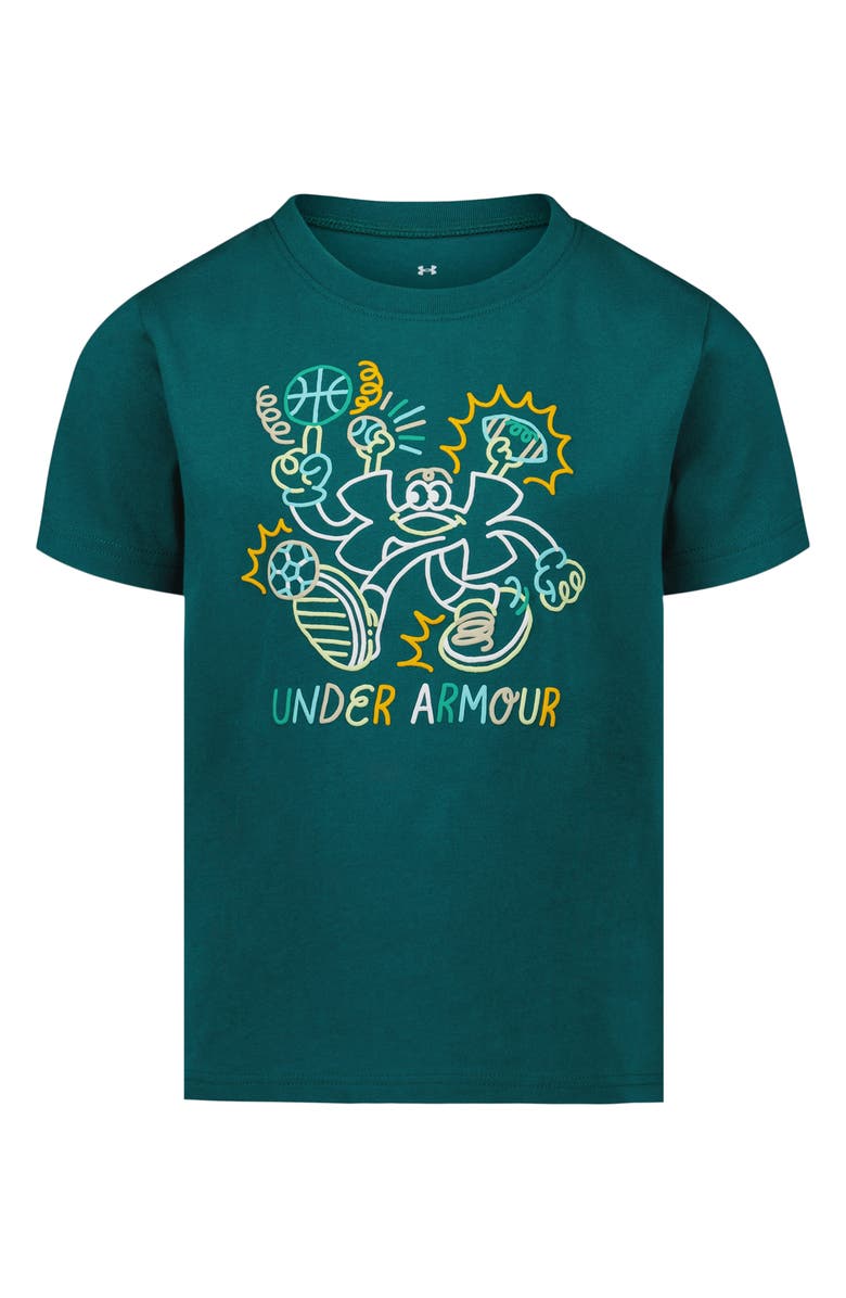 Under Armour Kids' Character Doodle Cotton Blend T-Shirt, Main, color, Rack Green
