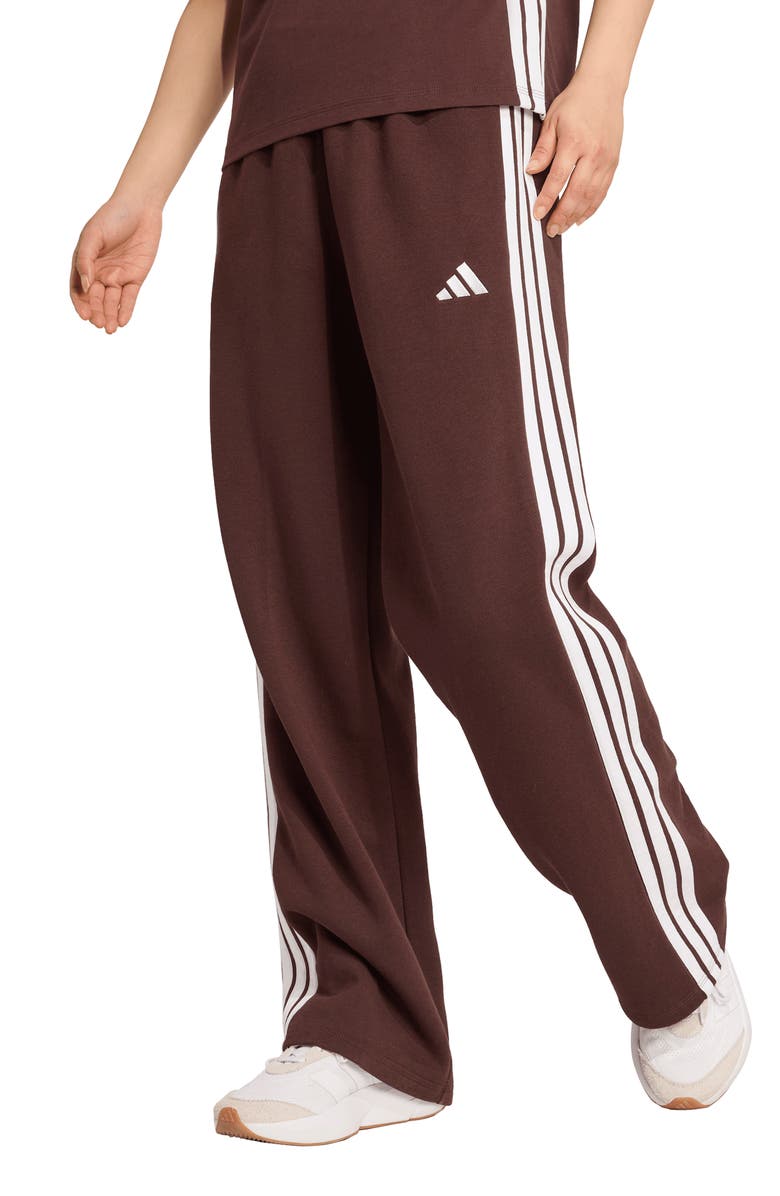 adidas 3-Stripes Track Pants, Main, color, Shadow Brown/ White