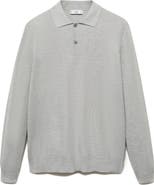 MANGO Long Sleeve Piqué Polo
