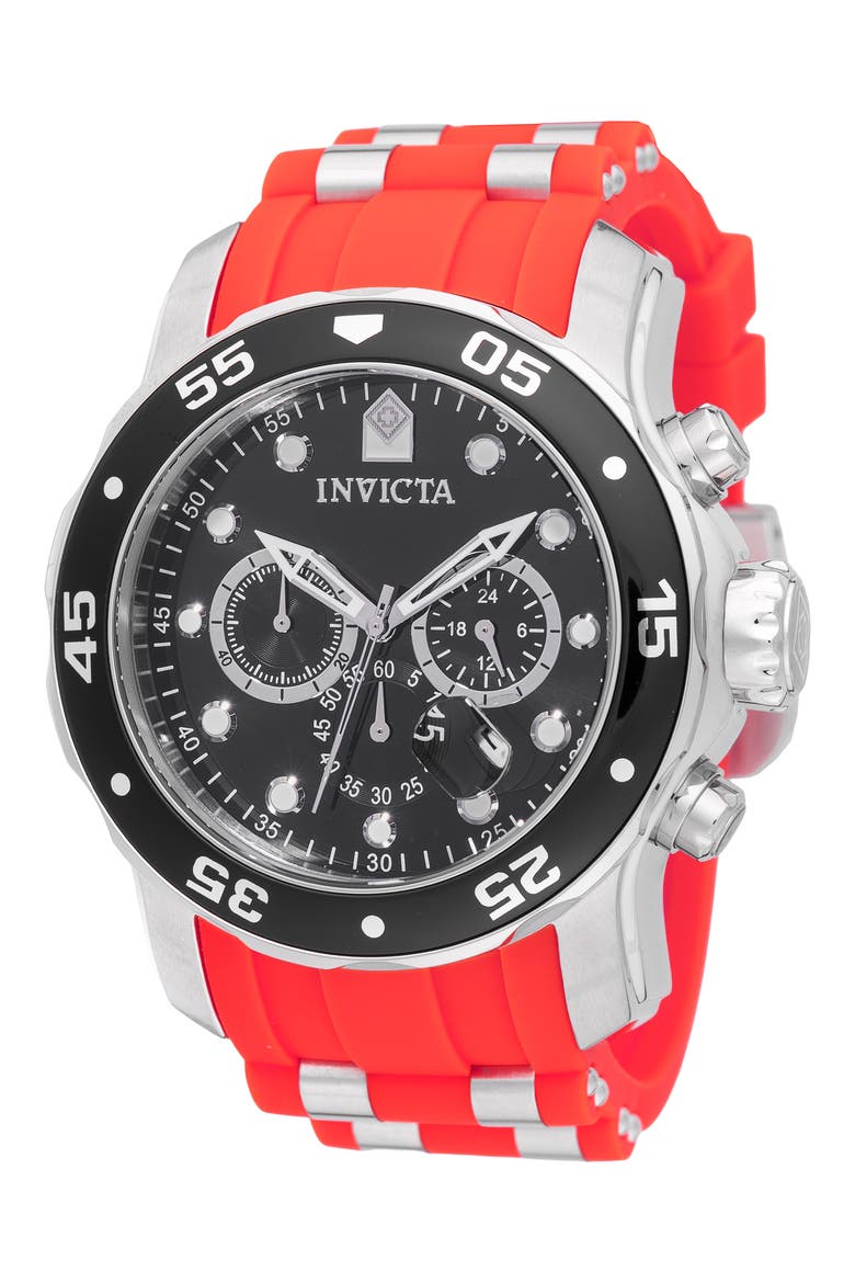 49829 Pro Diver Watch, Main, color, BLACK/ RED