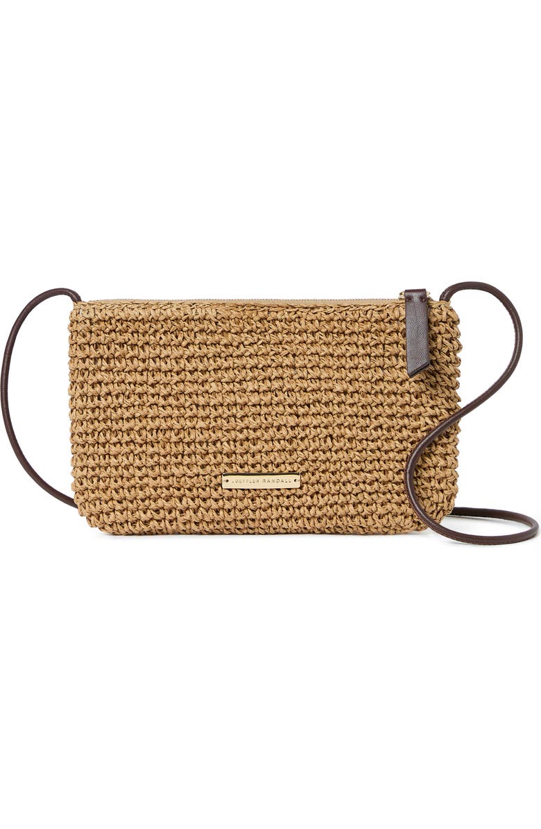 Loeffler Randall Yasmine Raffia Crossbody, Main, color, Espresso