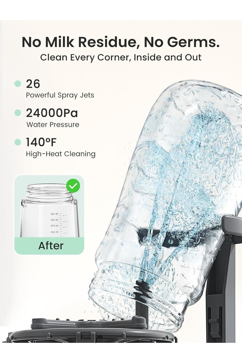 EaseClean Bottle Washer Pro, Alternate, color, White