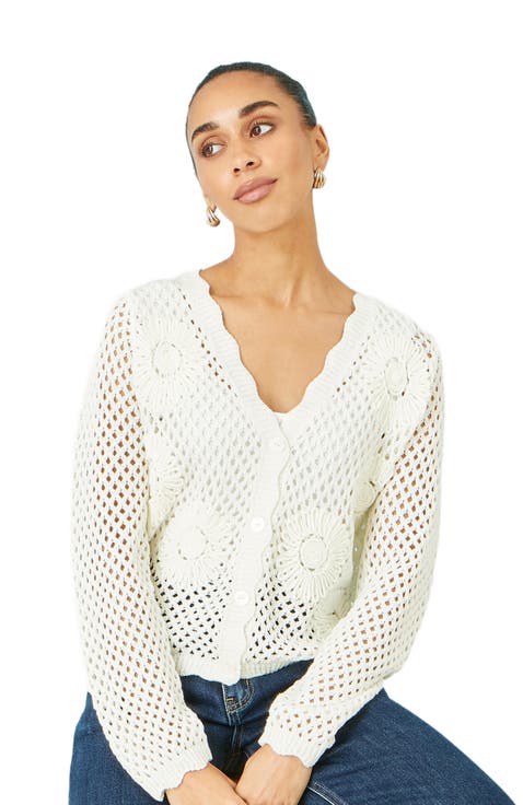 Flower Crochet Cardigan