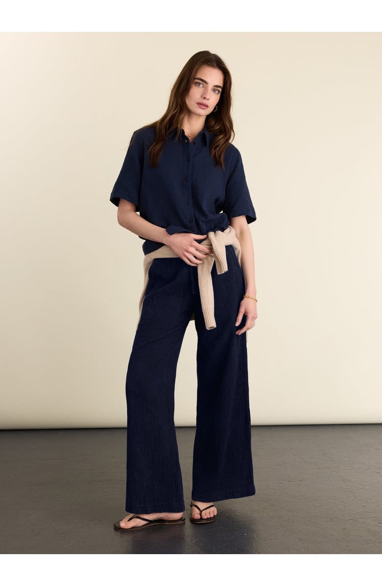 Baukjen Mahalia Relaxed Cheesecloth Shirt, Alternate, color, Deep Indigo