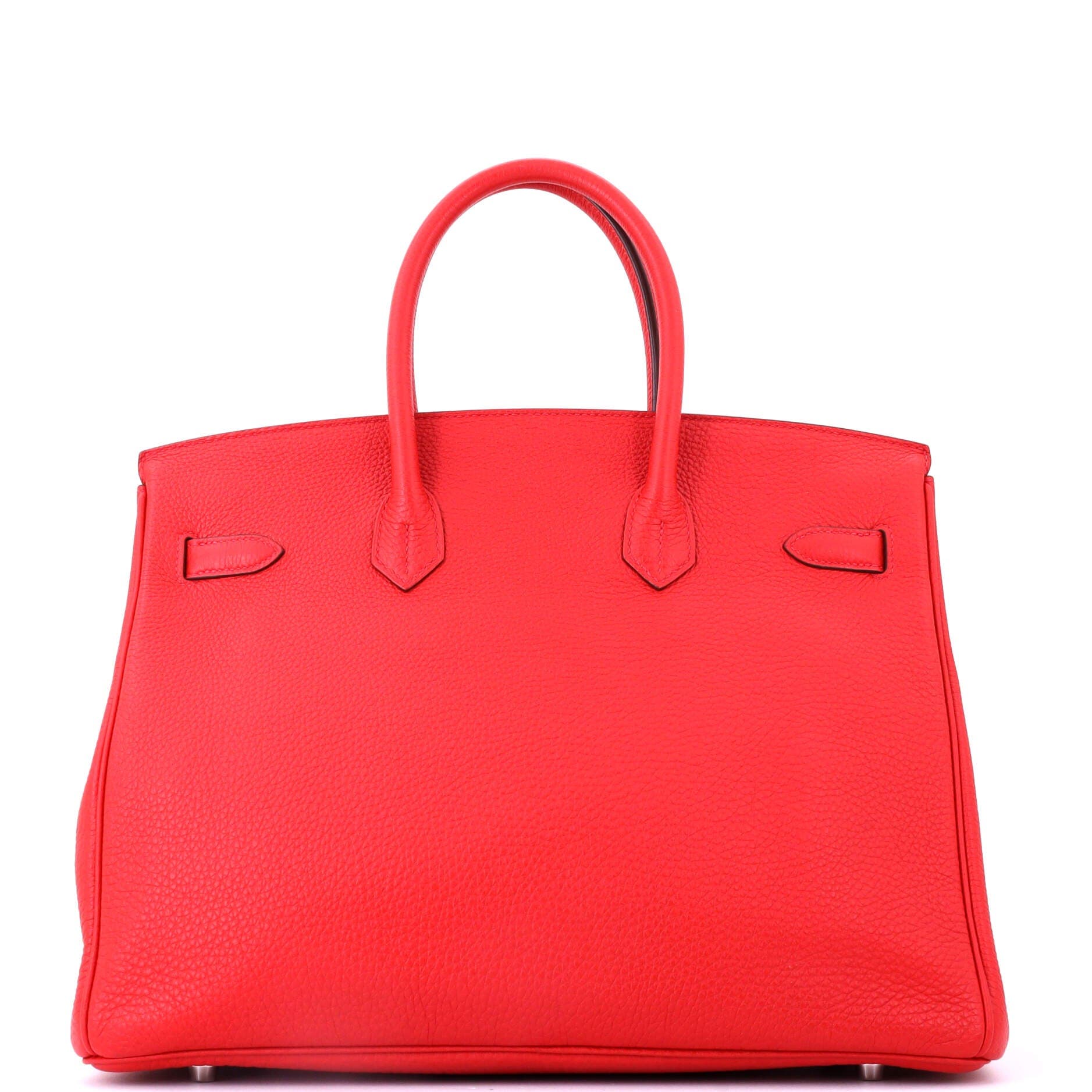 Pre-Owned Hermes Birkin Handbag Red Togo with Palladium Hardware 35, Alternate, color, Geranium