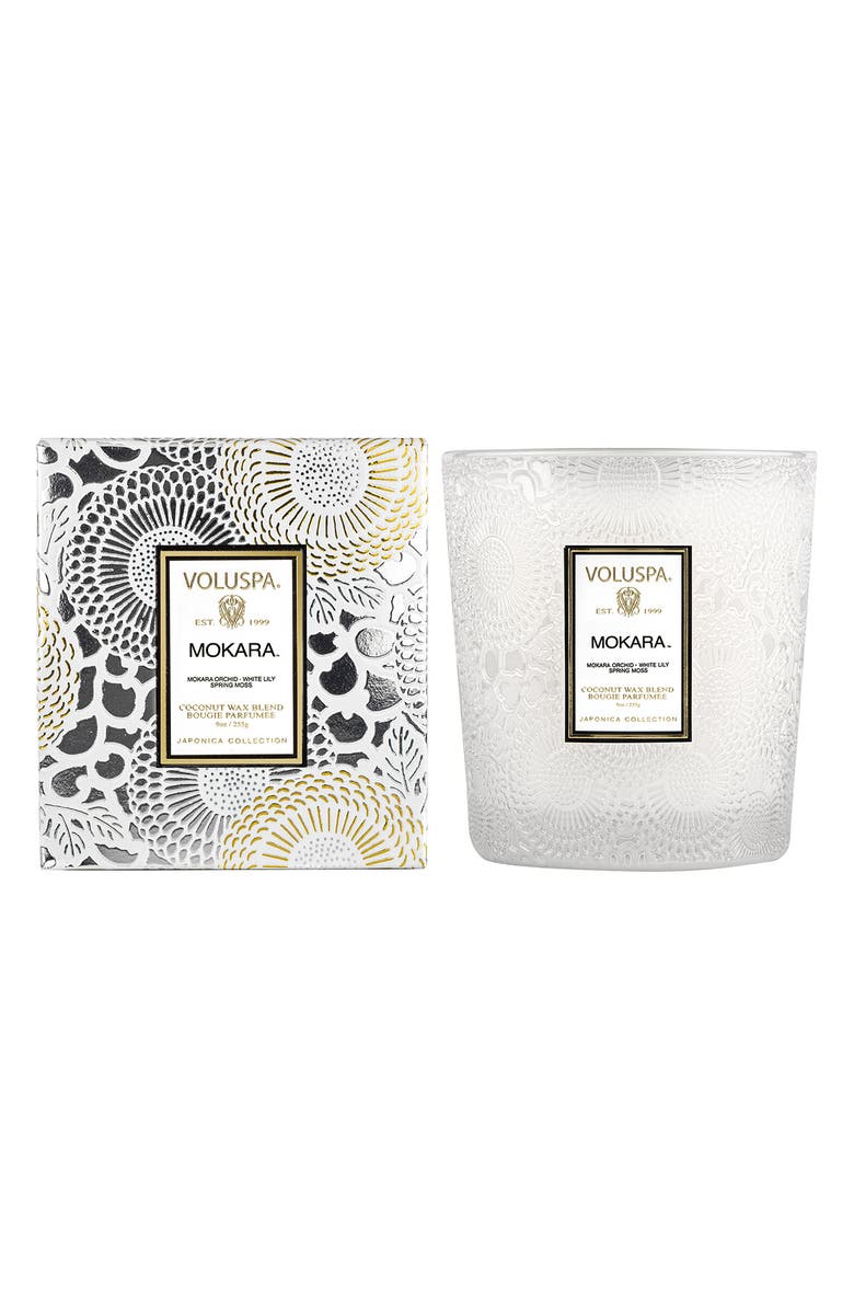Voluspa Mokara Boxed Classic Candle, Main, color, White