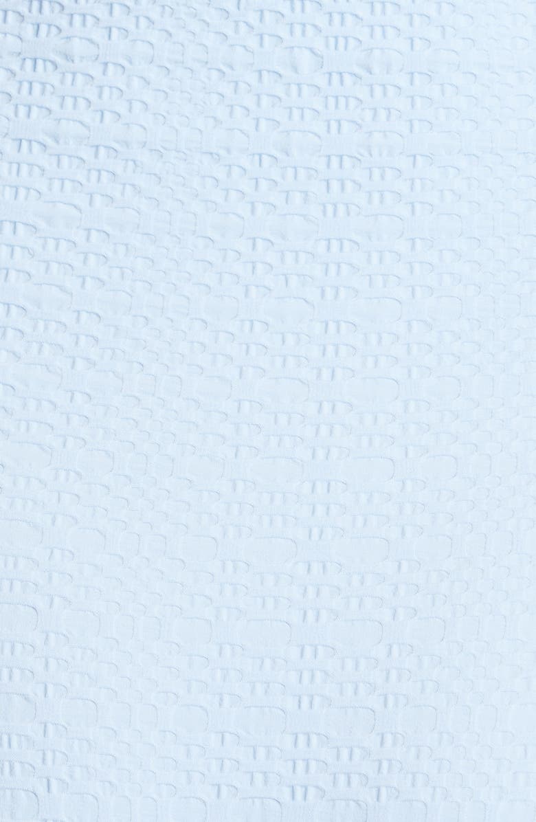 Lisa Marie Fernandez Yasmin Belted Seersucker One-Piece Swimsuit, Alternate, color,