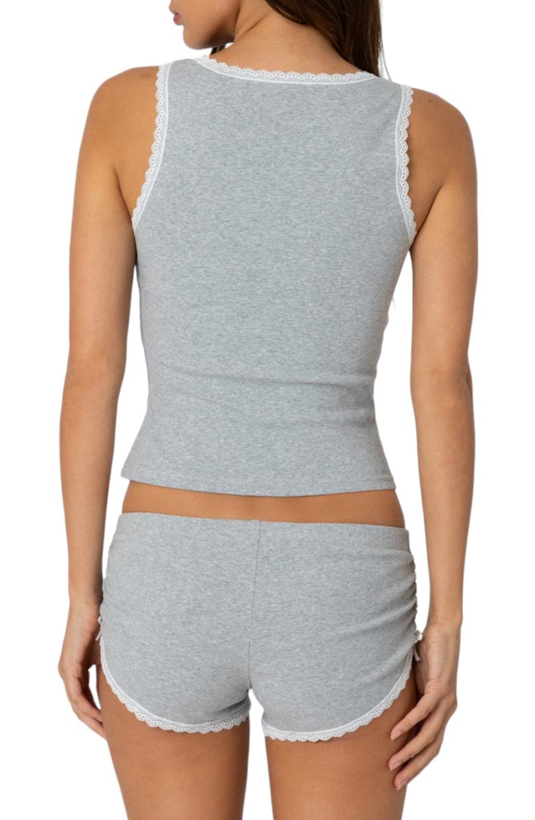 EDIKTED Kadence Lace Trim Camisole, Alternate, color, Gray-Melange