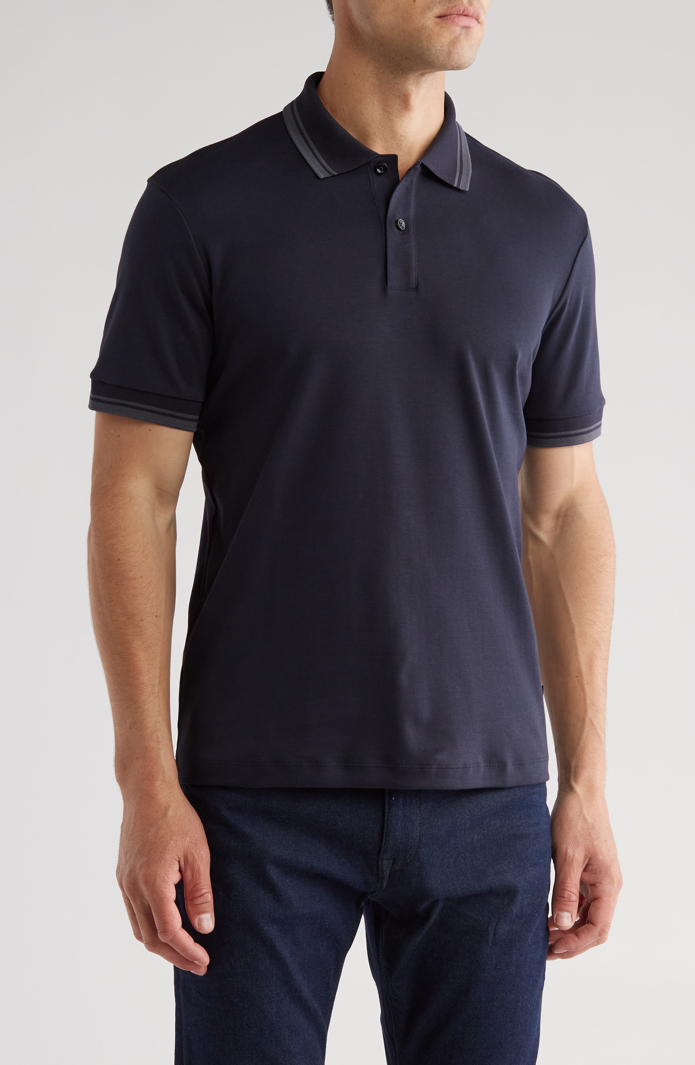 BOSS Parlay Tipped Cotton Polo