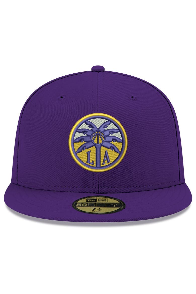 Men's New Era  Purple Los Angeles Sparks Team 59FIFTY Fitted Hat, Alternate, color, Purple