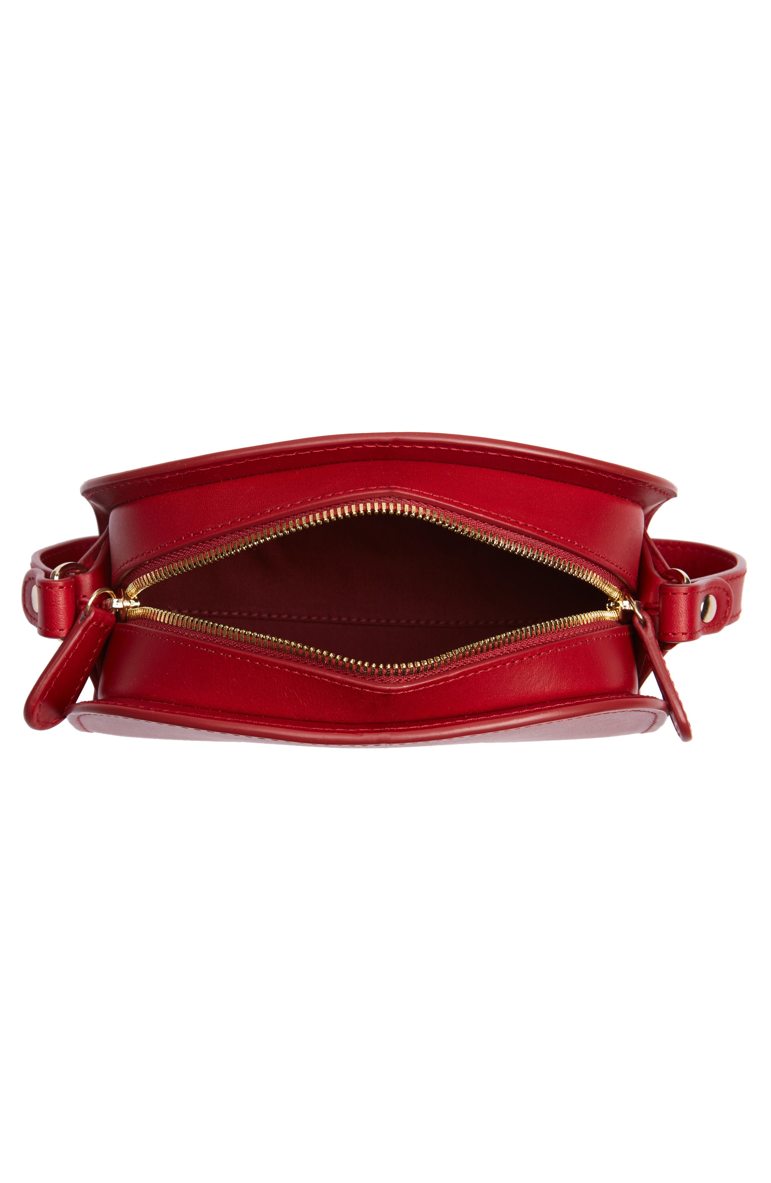 A.P.C. Mini Sac Demi Lune Calfskin Crossbody Bag, Alternate, color, 