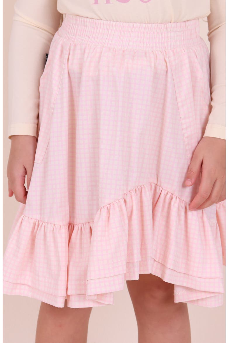 Kids' Plaid High-Low Skirt, Alternate, color, PINK