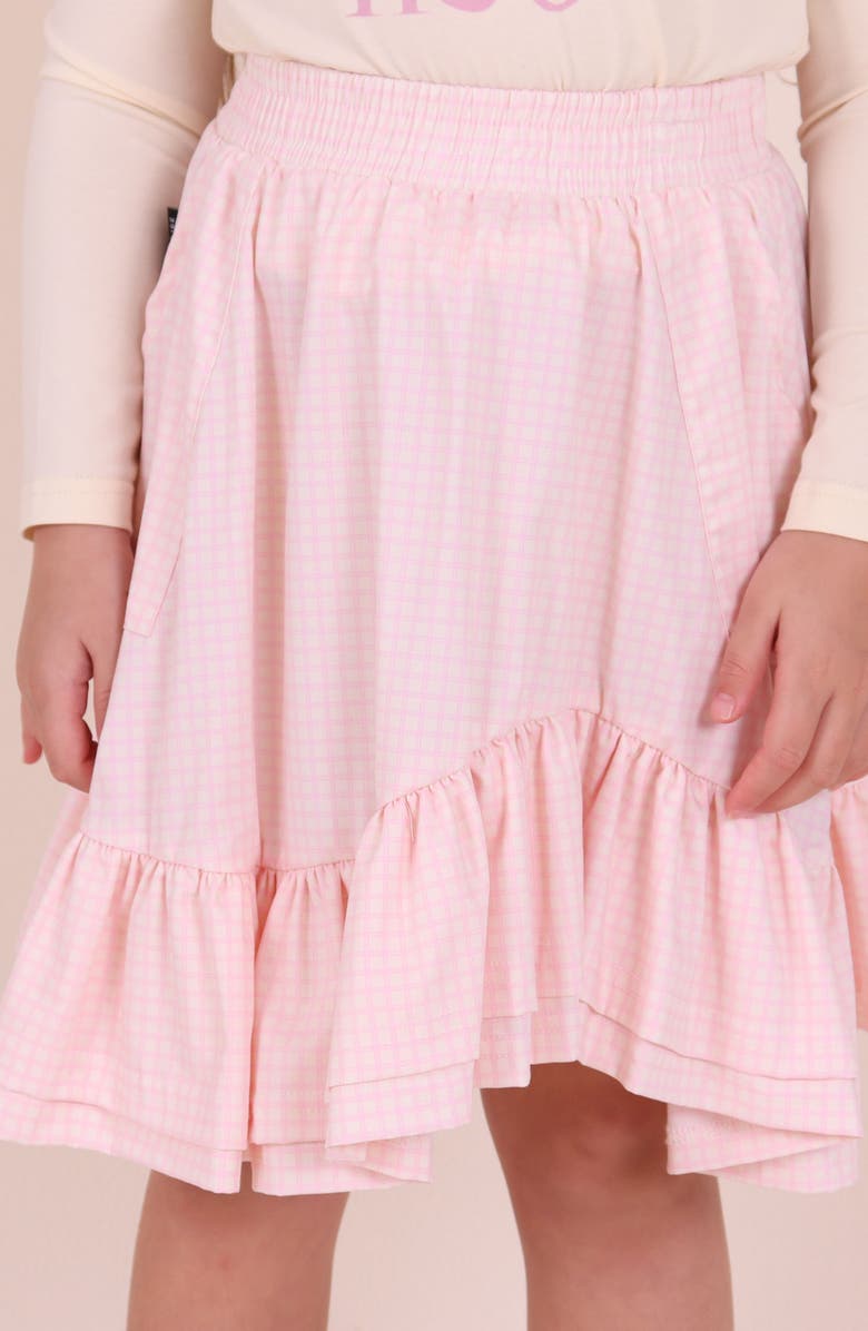 TINY TRIBE Kids' Plaid High-Low Skirt, Alternate, color, Pink
