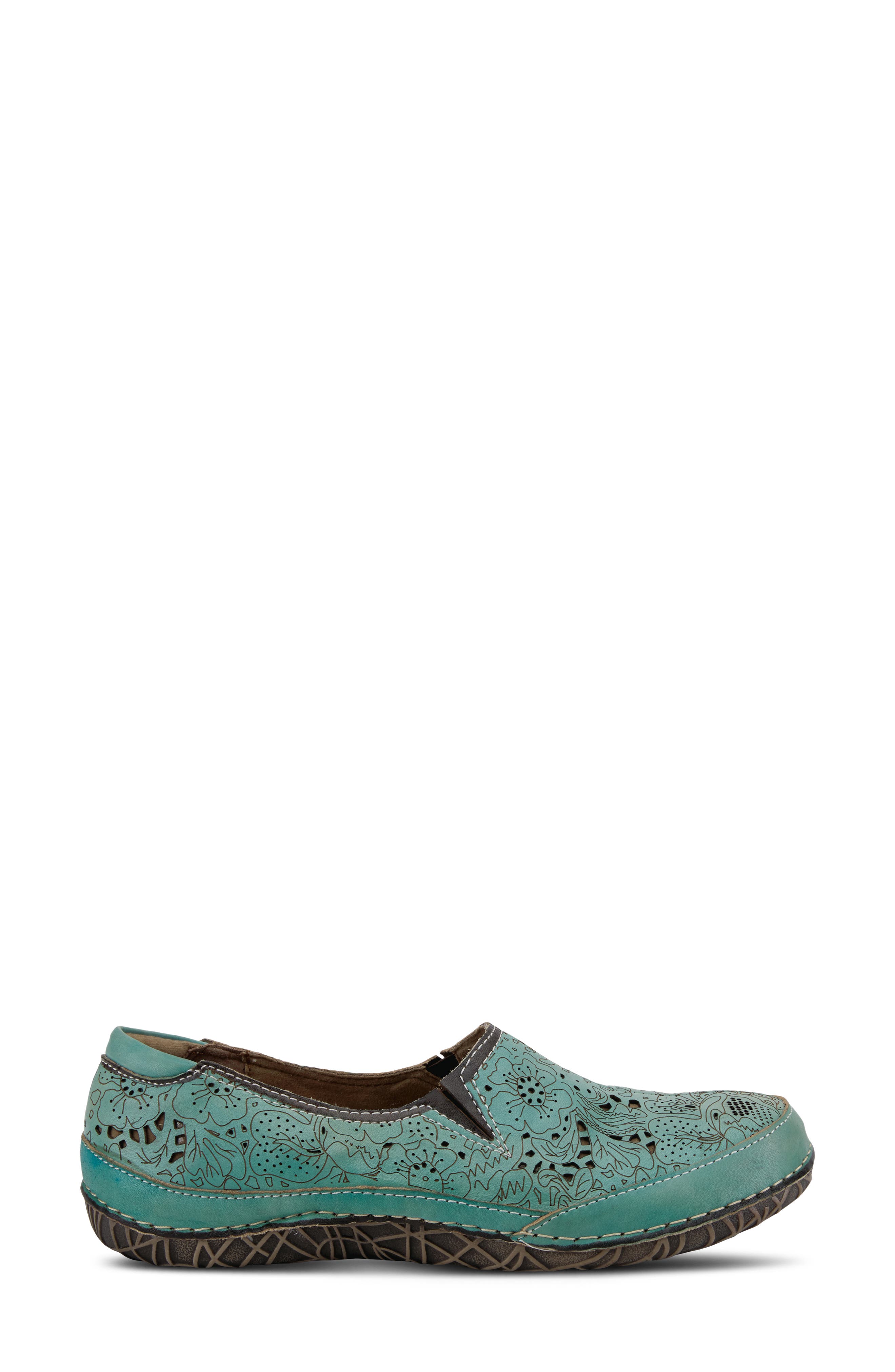 L'Artiste Libora Slip-On Flat, Alternate, color, SKY BLUE LEATHER