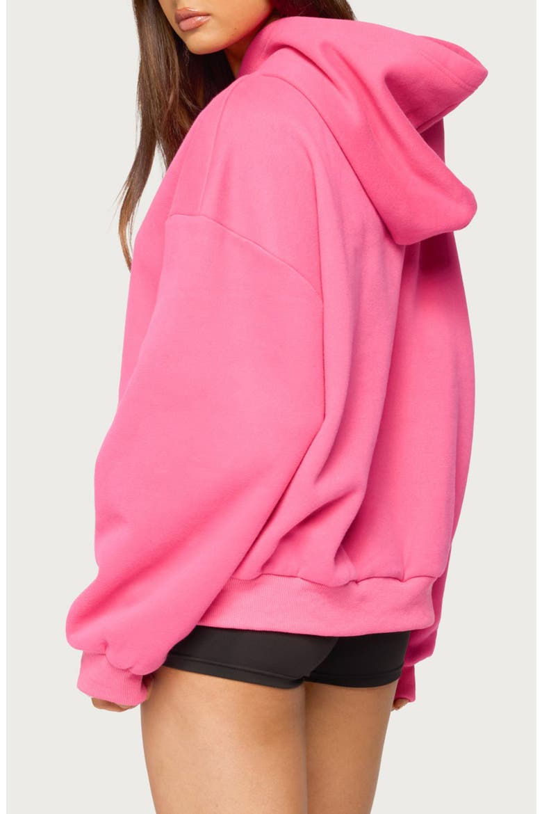 Busy Girl Graphic Oversized Hoodie, Alternate, color, HOT-PINK