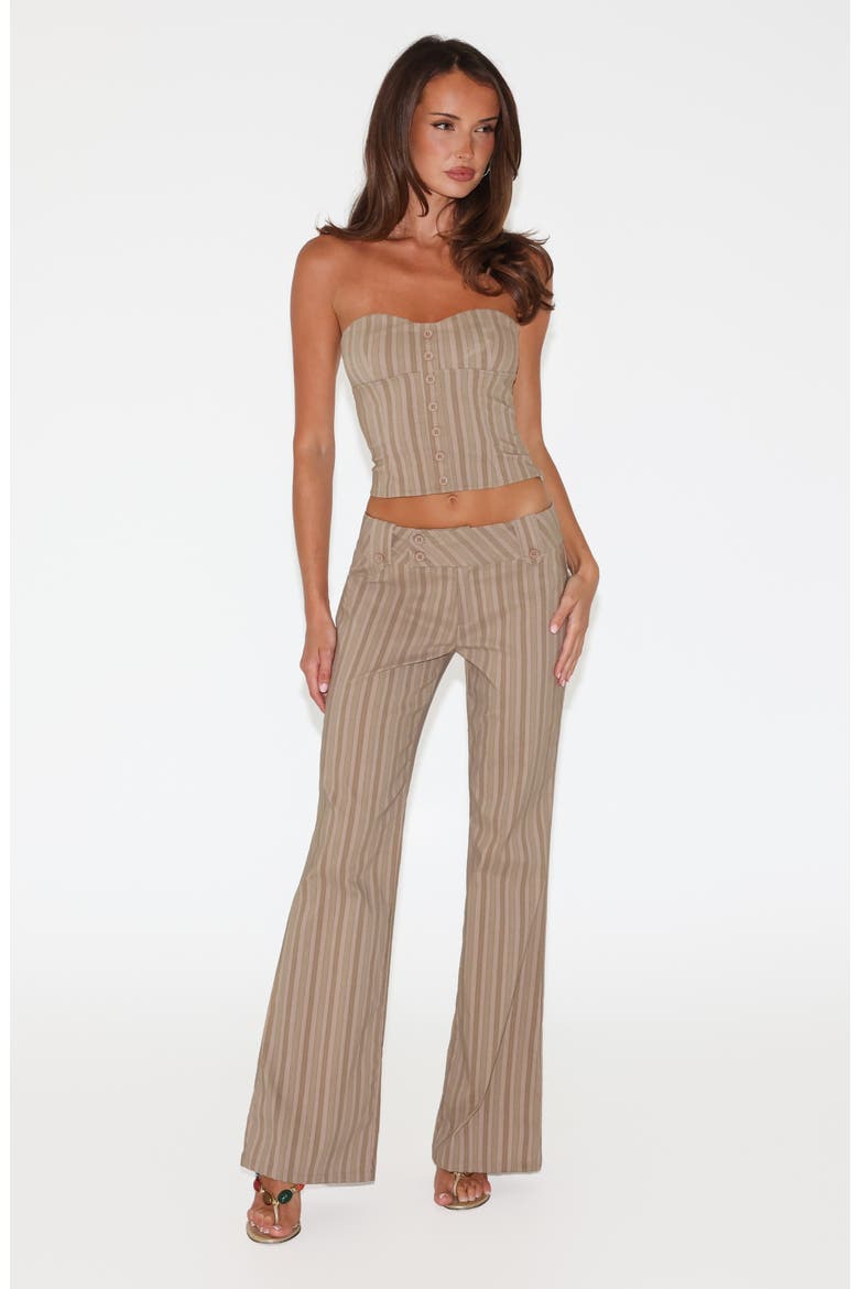 Kittie Flare Pants, Alternate, color, TAUPE STRIPE