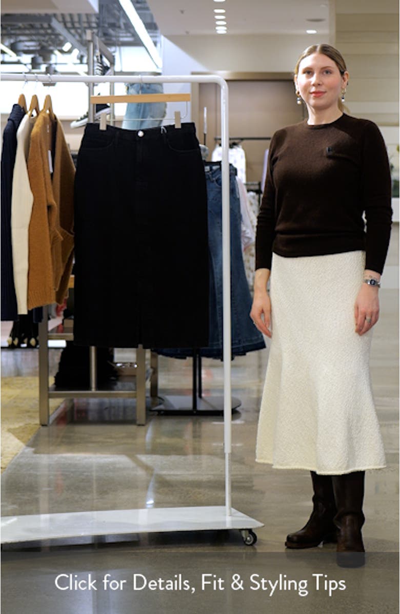 Denim Midi Skirt, sales video thumbnail