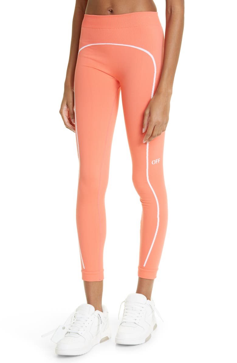 Off-White Stamp Seamless Leggings, Alternate, color, 