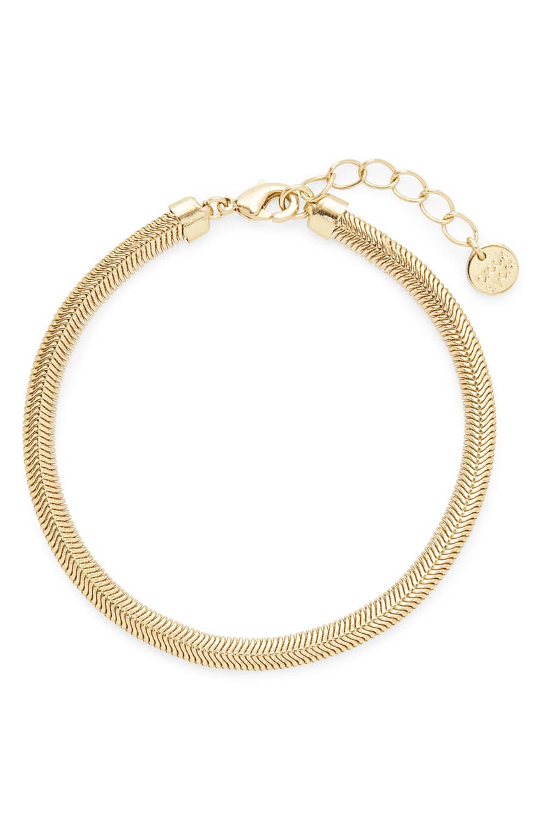 Brook and York Izzy Herringbone Chain Bracelet, Main, color, 