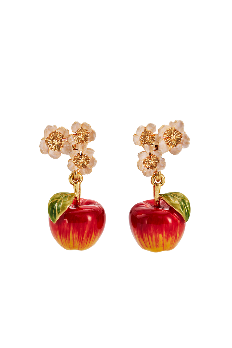 Apple Blossom Drop Earrings, Main, color, Gold