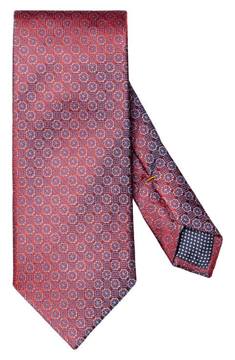 Medallion Woven Silk Tie