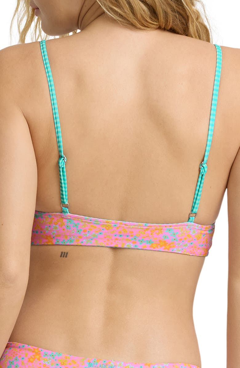 Billabong Babe Alert Reversible Bikini Top, Alternate, color, Agave