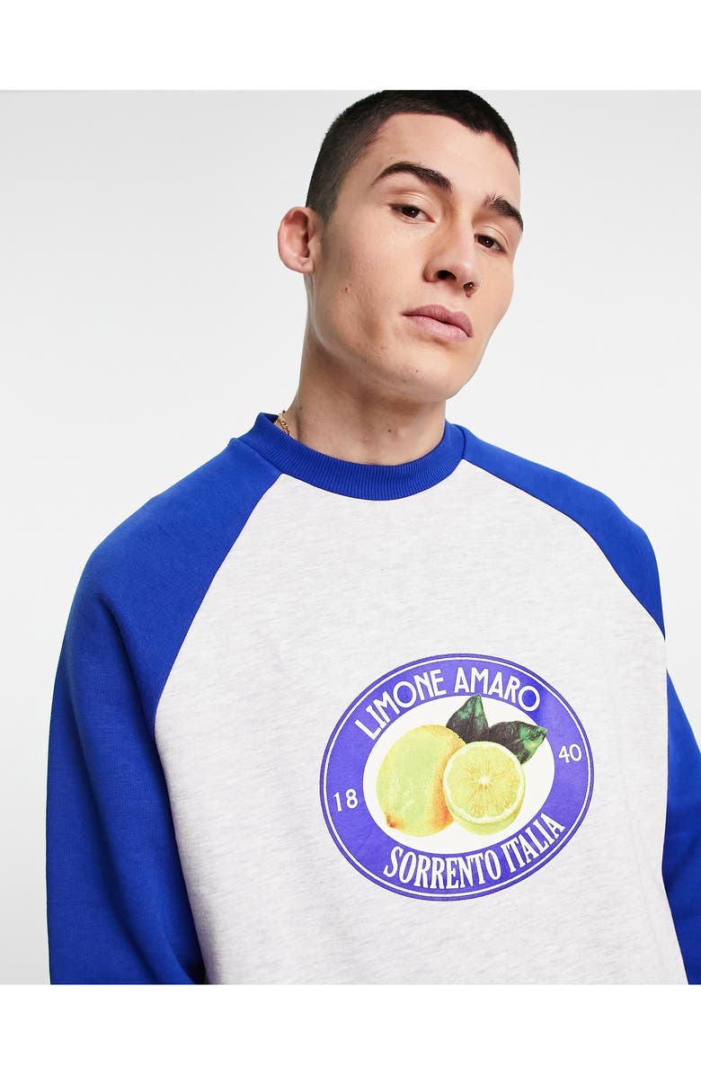 ASOS DESIGN Lemon Oversize Graphic Sweatshirt, Alternate, color, Multi