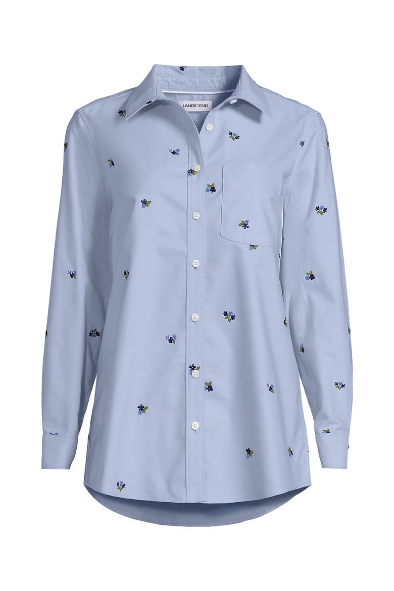 Oxford Shirt, Alternate, color, Soft Sky/Deep Sea Floral