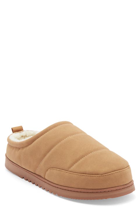 Keller Faux Shearling Lined Quilted Clog Slipper (Men)