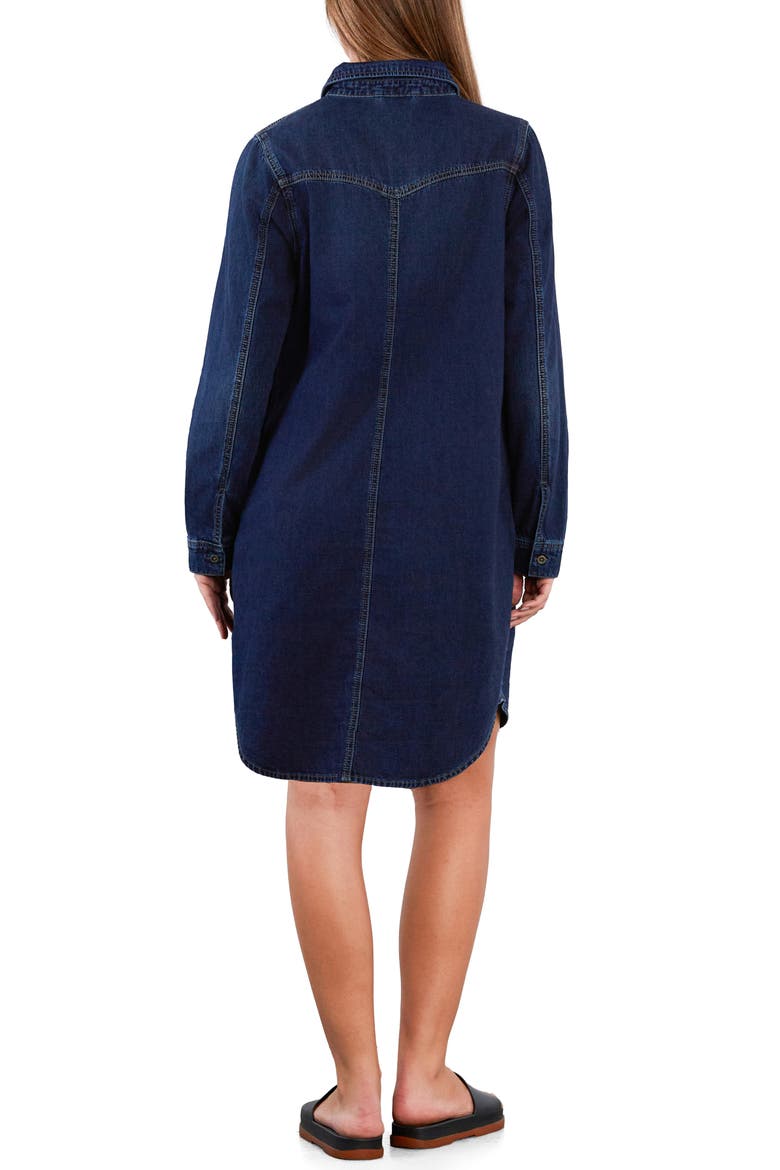 Amanda Long Sleeve Denim Shirtdress, Alternate, color, NAPA BLUE