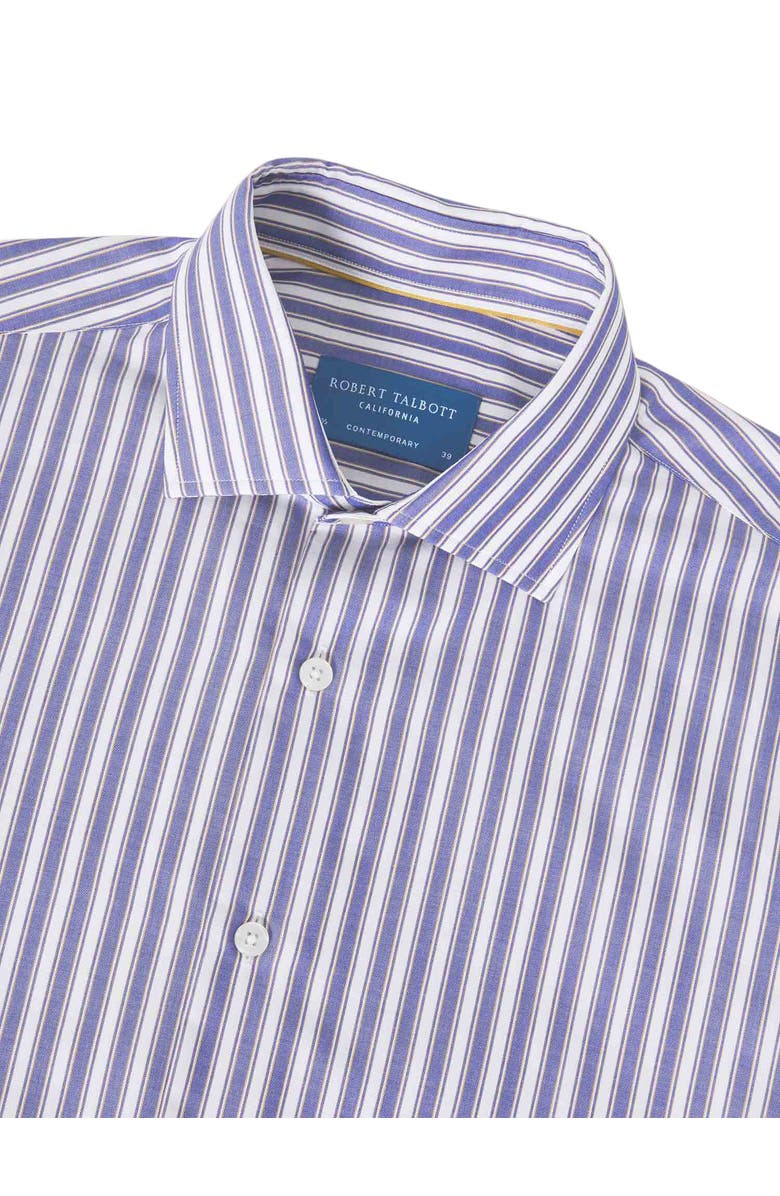 Robert Talbott Reynolds Contemporary Multi Stripe Twill Shirt, Alternate, color, Blue Multi
