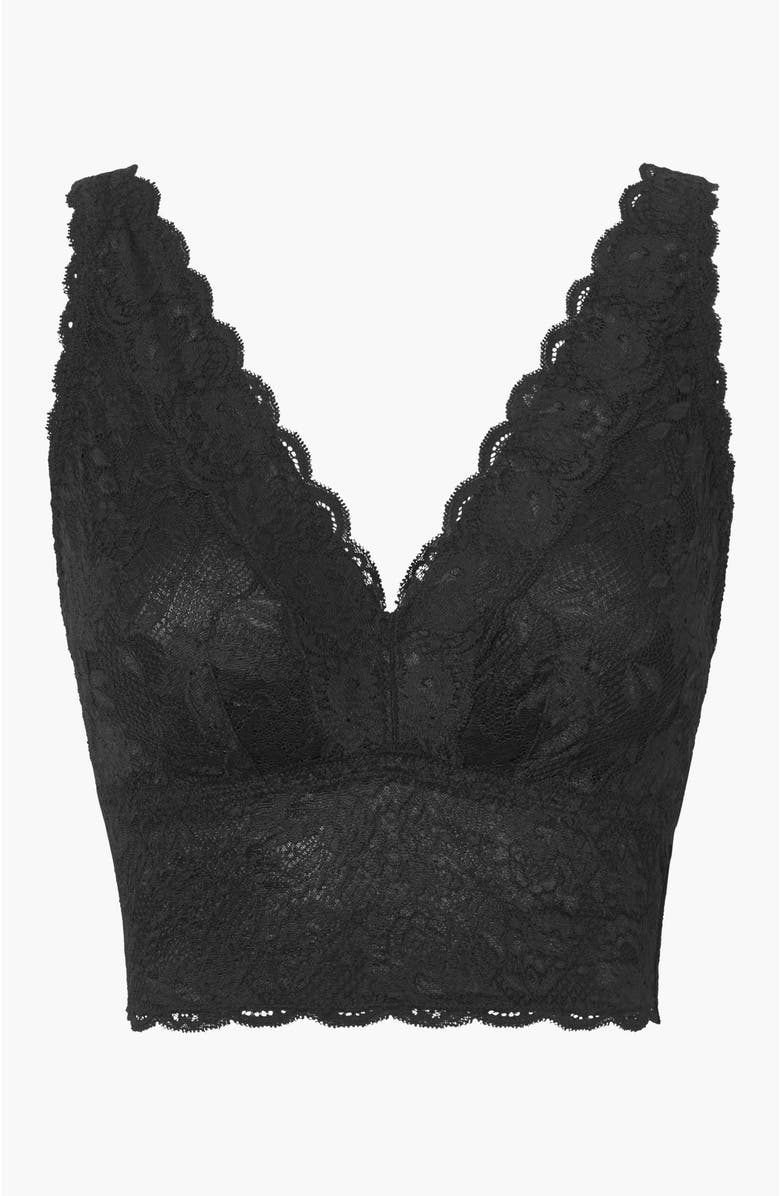 Cosabella Nsn Plungie Longline Curvy Bralette, Alternate, color, Black