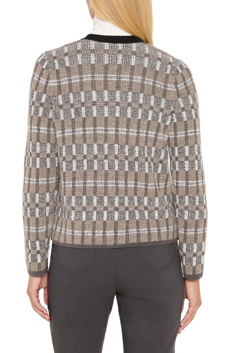 NIC+ZOE Grid Mix Cardigan, Alternate, color, Black Multi