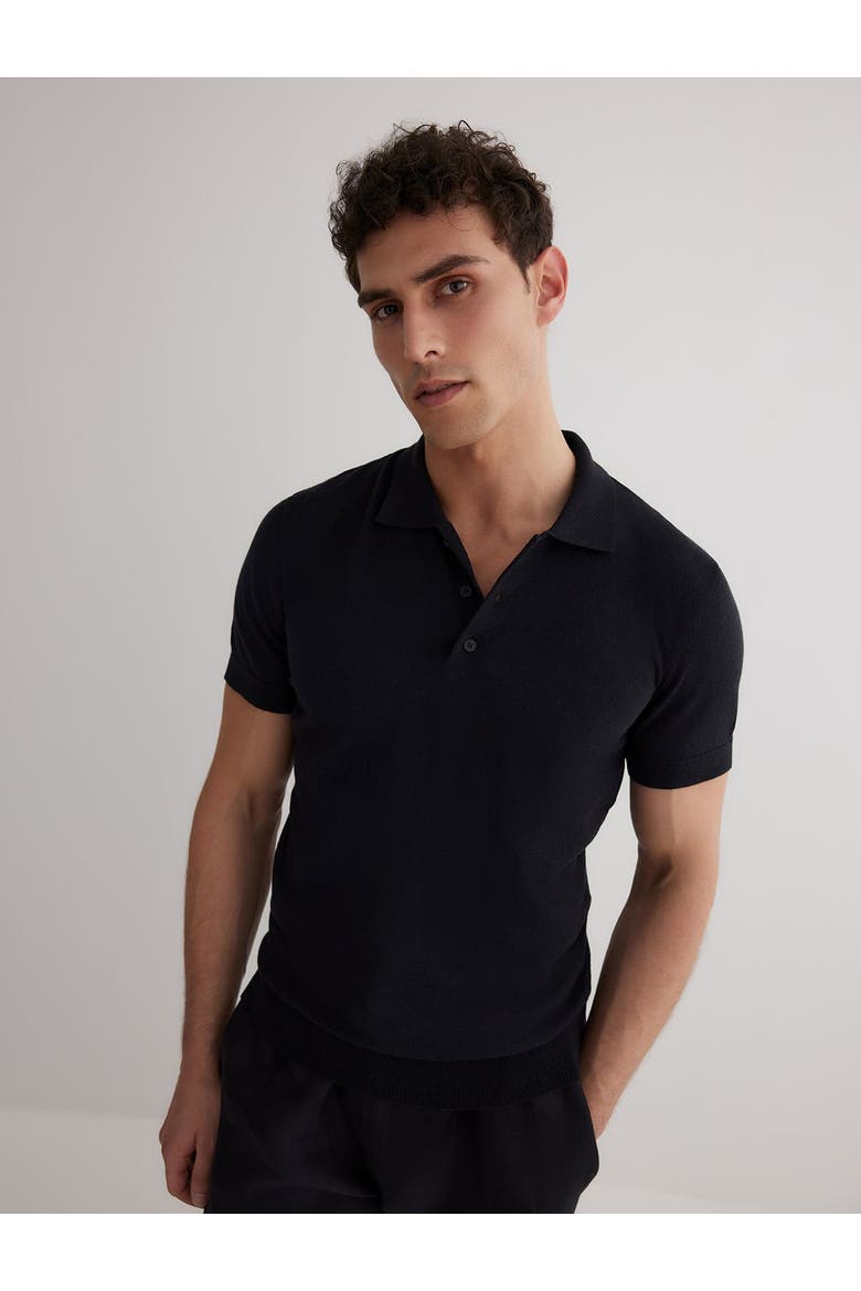 Johan Cotton Polo Shirt, Main, color, Black