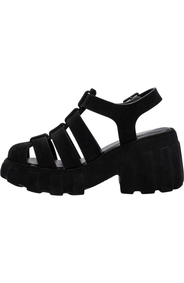 Melissa Megan Velvet Platform Fisherman Sandal, Alternate, color,