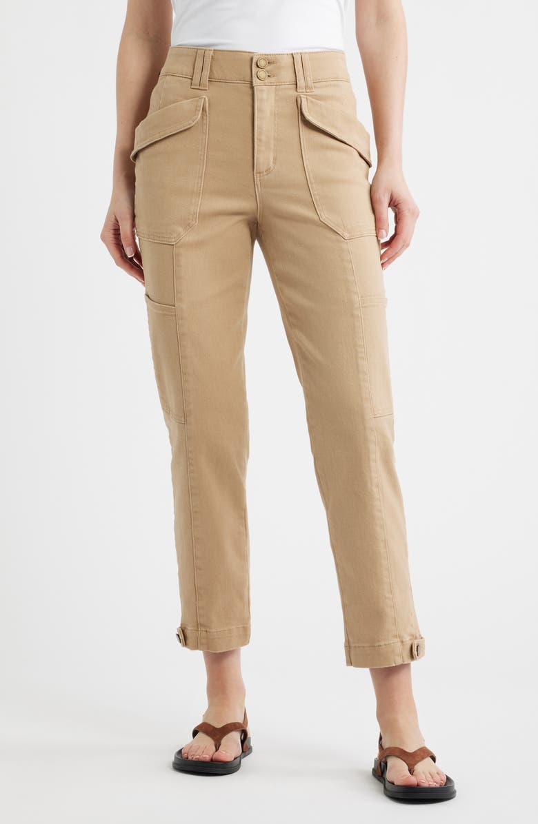 Wit & Wisdom Skyrise Tapered Utility Pants, Main, color, Warm Sand