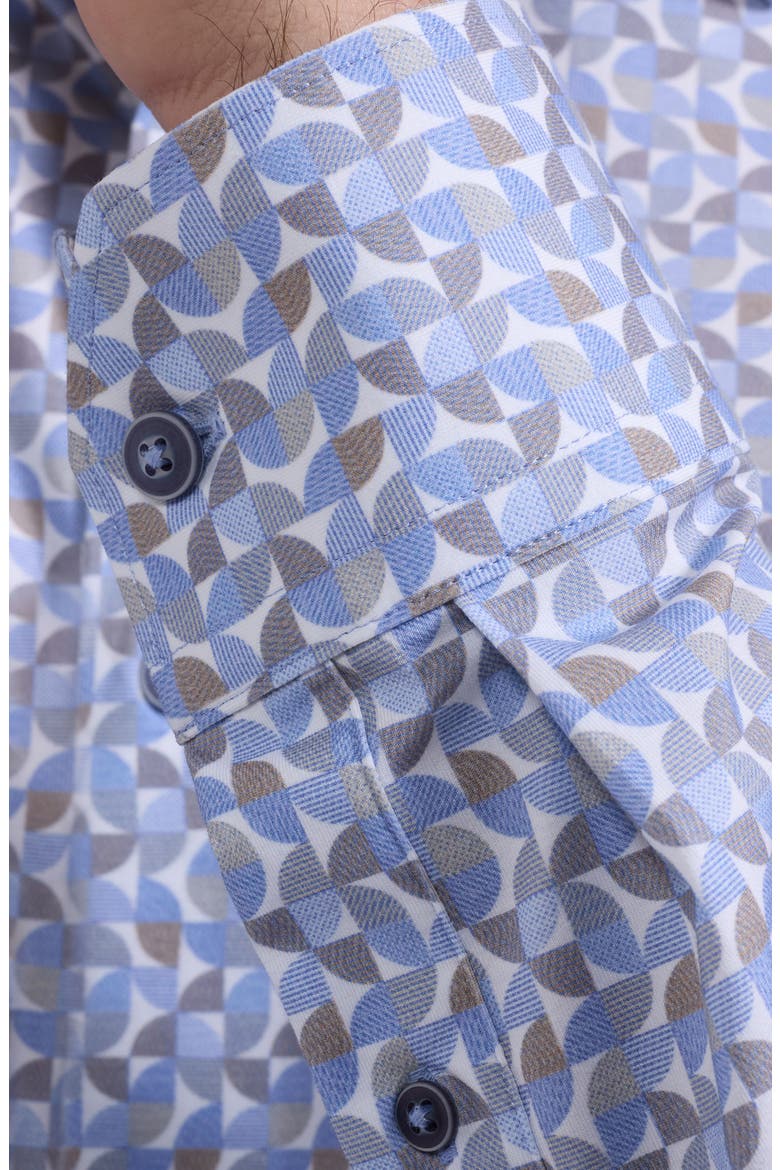 James OoohCotton® Retro Print Button-Up Shirt, Alternate, color, WALNUT