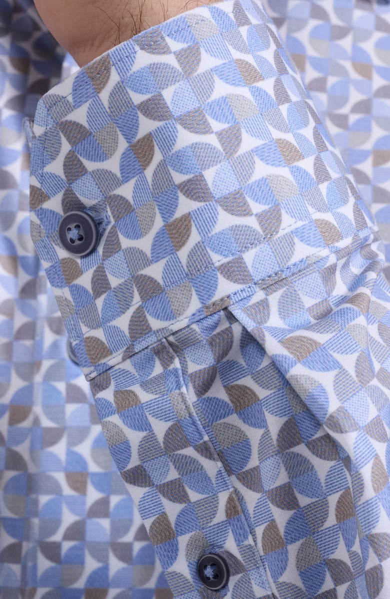Bugatchi James OoohCotton<sup>®</sup> Retro Print Button-Up Shirt, Alternate, color, Walnut