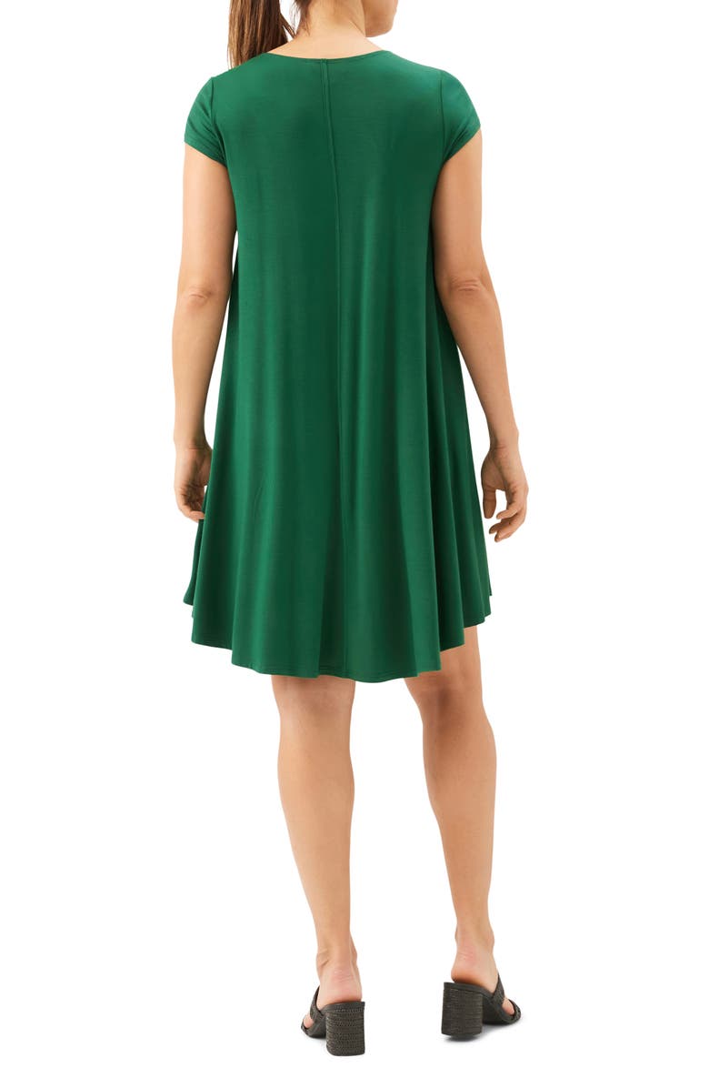 Karen Kane Maggie Cap Sleeve Trapeze Dress, Alternate, color, Spruce