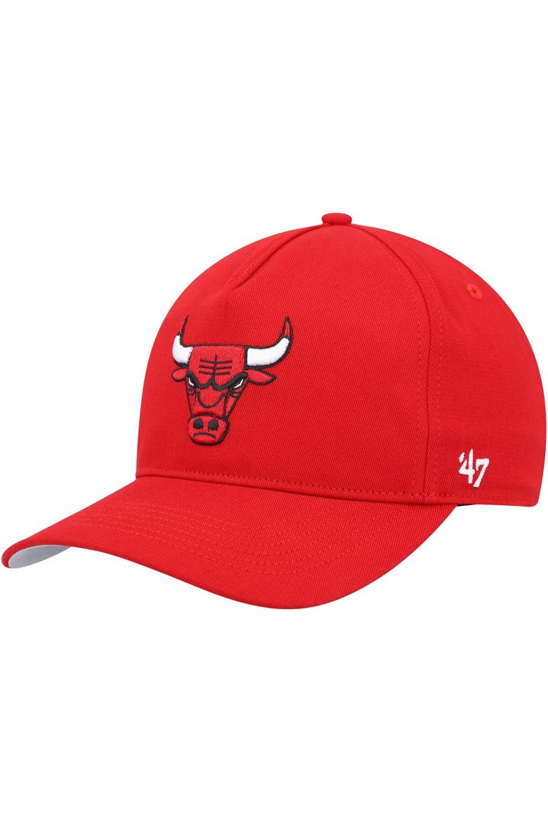 Men's '47 Red Chicago Bulls Hitch Snapback Hat, Main, color, Red