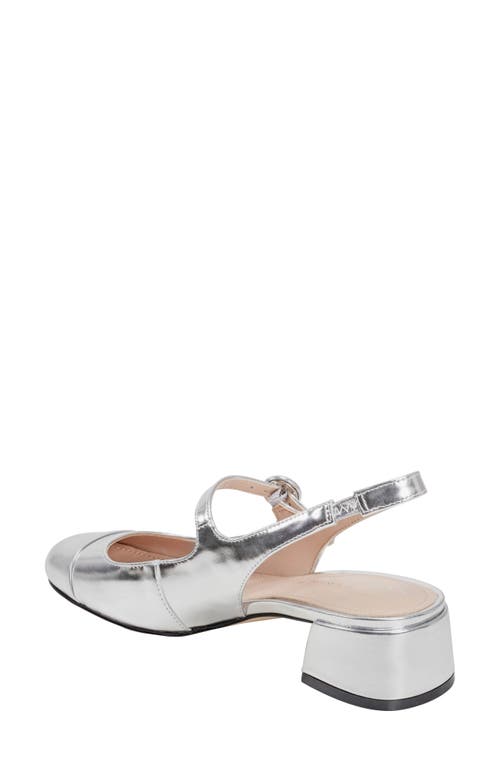 Marc Fisher Ltd Martie Slingback Mary Jane Pump In Silver